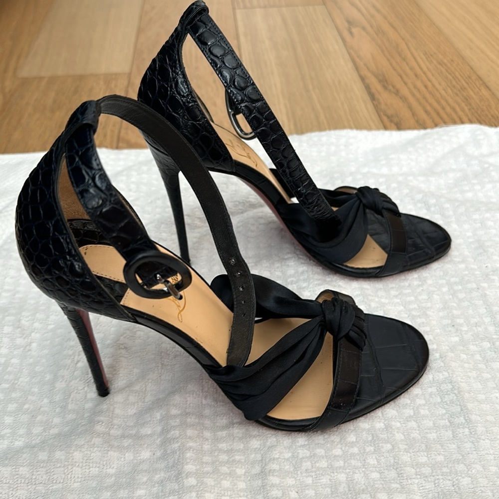 Christian Louboutin Croc Stiletto in dark blue size 37 - Picture 7 of 9